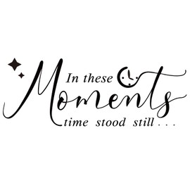 SUPERDANT In These Moments Wall Stickers Family Lettering Wall Decals Inspirational Saying Stickers for Living Bedroom Home Decorations, Black(69x27cm)