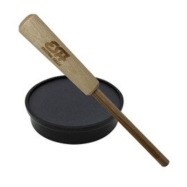 Slate Turkey Pot Call with Hickory Striker and Conditioning Pad - Turkey Caller for Hunters, Premium Hunting Accessories, Easy to Use Calls for Beginners and Pros