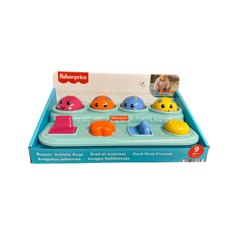 Fisher-Price Brilliant Basics Boppin' Activity Bugs, Pop-Up Infant Toy Development