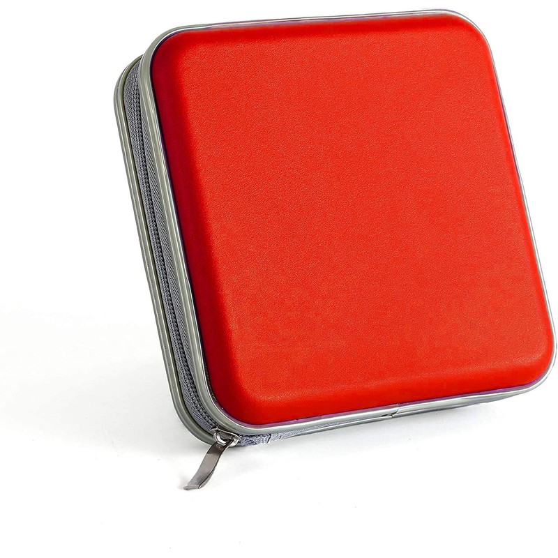 Red Hard Shell Case for 36 CDs / DVDs