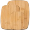 Bamboo Cutting Board Set of 3 - Reversible Wooden Cutting