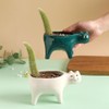Succulent Planter with Drainage Cat Ceramic Garden Pot Cactus Planter