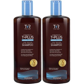 True+Real Therapeutic Plus Tar Gel Anti-Dandruff Shampoo 0.5% Coal Tar, 16 Fl Oz, Pack of 2