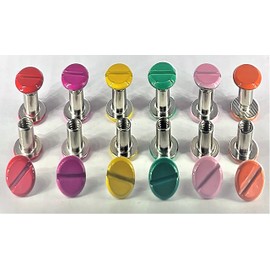 Q-tools® Book Screws 5 mm | 60 x Screw Rivets for Leather | Button Rivets 5 mm / Leather Rivets Set / Belt Screws | Decorative Rivets, Screw Rivets | Connection Screws for Western Bridle, Bag
