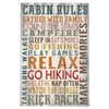 Lantern Press 36x54 Inch Giclee Print, Cabin Rules, Rustic Typography