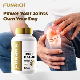 FUNRICH Joint Health Supplement for Mobility & Joint Pain with Glucosamine, Chondroitin, MSM & Turmeric - 120 Capsules:_Pack of 1
