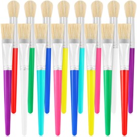 Paint Brushes for Kids, 16 Pcs Toddler Chubby Paint Brushes Bulk Set for Craft, Preschool Washable Kids Paint Brushes for Acrylic Paint Watercolor Paint, Easy to Hold and Clean