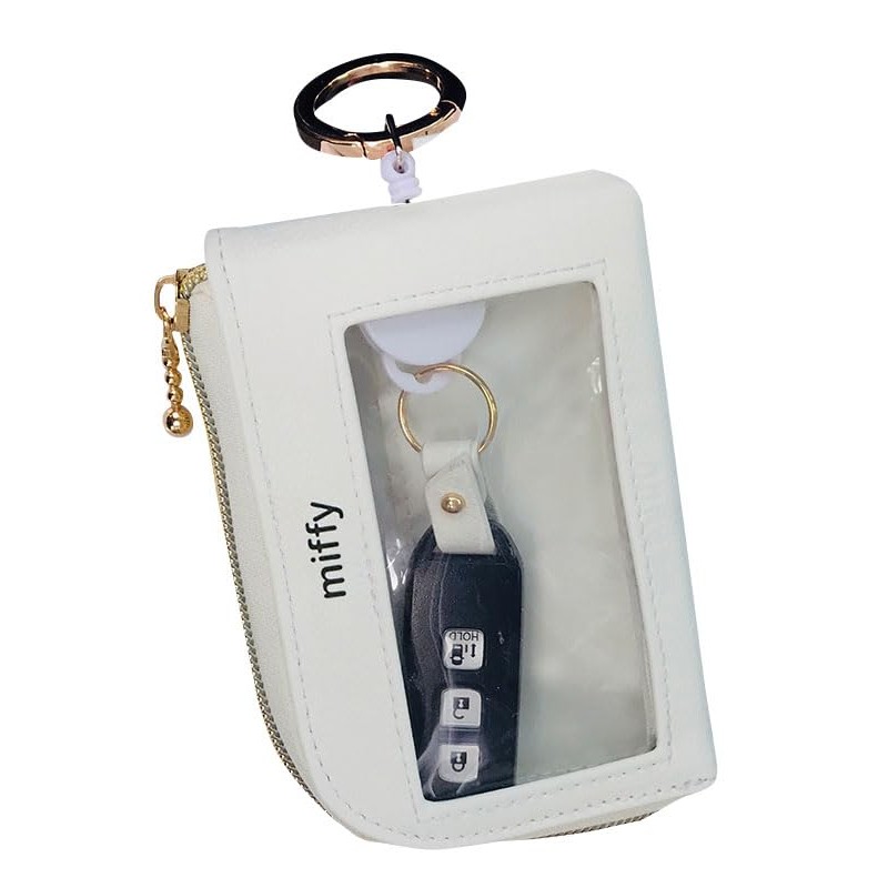 miffy miffy mf smart key pouch with reel, key case,