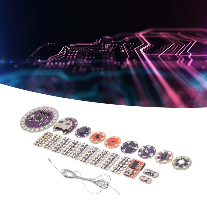 Lilypad Kit, Conductive PCB Sewing Thread Kit, Electronic Starter Kit,