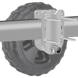 EPICHORIZON Boat Lift Installation Wheel Kit Rust-Proof Boat Lift Wheel Bracket Aluminum Mounting Plates & Hot Dipped Galvanized Steel Axles Comes in Set of Two Boat Lift Parts Fits Most Lifts