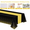 12 Pack Black Gold Tablecloth and Table Runner Set Party