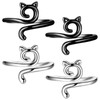 4pcs Adjustable Crochet Ring Knitting Accessories Crochet Tension Ring for Fingers Cute Cat Opening Finger Thimble Yarn Holder Loop Ring for Hand Weaving Beginners Crochet Enthusiasts