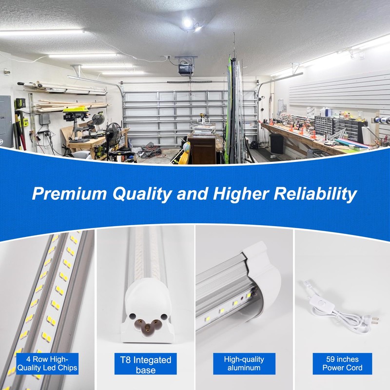 XLNYUUI Led Shop Lights,4FT LED Light 50W 6500K 7000LM Led