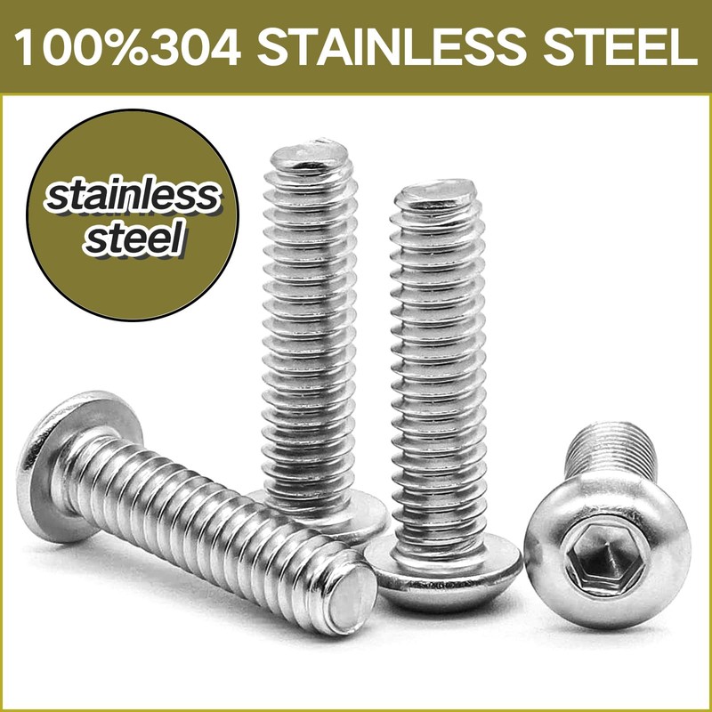 Zmbroll 660Pcs M2 Button Head Hex Socket Screws 304 Stainless