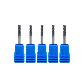 Carbide Square End Mill - 4 Flute - 1/4" 4T (5 Piece, 1/4") - for Milling Alloy Steels, Hardened Steel, Metal & More – Mill Bits Sets for DIYers & Professionals