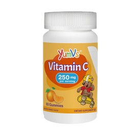 YUM-V's Vitamin C Chewable Jellies (Gummies) for Kids, Orange Flavor; Daily Dietary Supplement for Children, Kosher/Halal, Gluten-Free (60 Count)