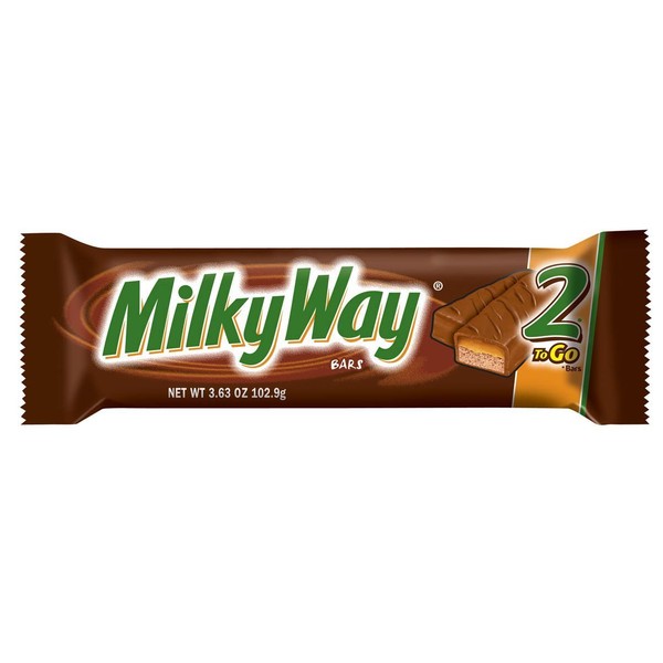 Milky Way Candy "2 to Go" Bars, 24-Count Box