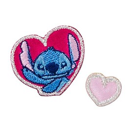 ミノダ スティッチアイロンワッペン小 スティッチ&ハート-S D01I5664