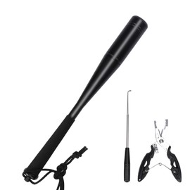 MONCAP 3 Sets Fishing Fish Killer 24.5 cm Aluminium Fish Blackjack Fish Narcotic with Fishing Pliers Fishing Hook Remover Fish Nafiters Fishing Accessories for Beginners Outdoor Carp Trout Fishing