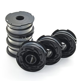 WETOOLPLUS 0.08 pulgadas. x 40 pies. Bobina de alimentación automática de doble línea AFS para recortadora de césped eléctrica GH700 y GH750, compatible con Black Decker DF-065, 6 paquetes
