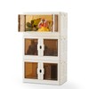 Stackable Storage Bins with Lids Portable and Lockable Organizer with