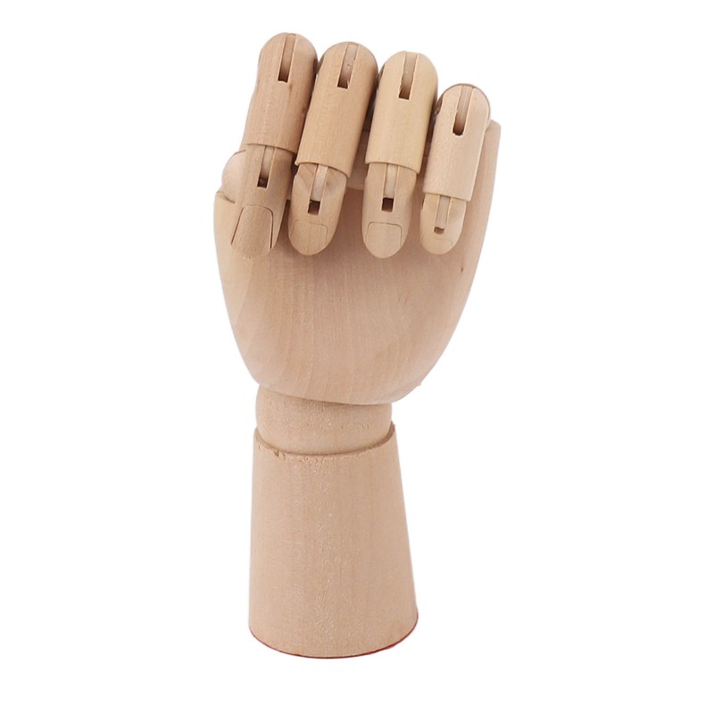 Flexible Wooden Hand Model Moveable Wooden Artists Manikin Hand Figure