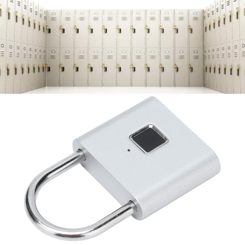 Fingerprint Padlock Zinc Alloy Smart Office Home Cabinet Door Dormitory
