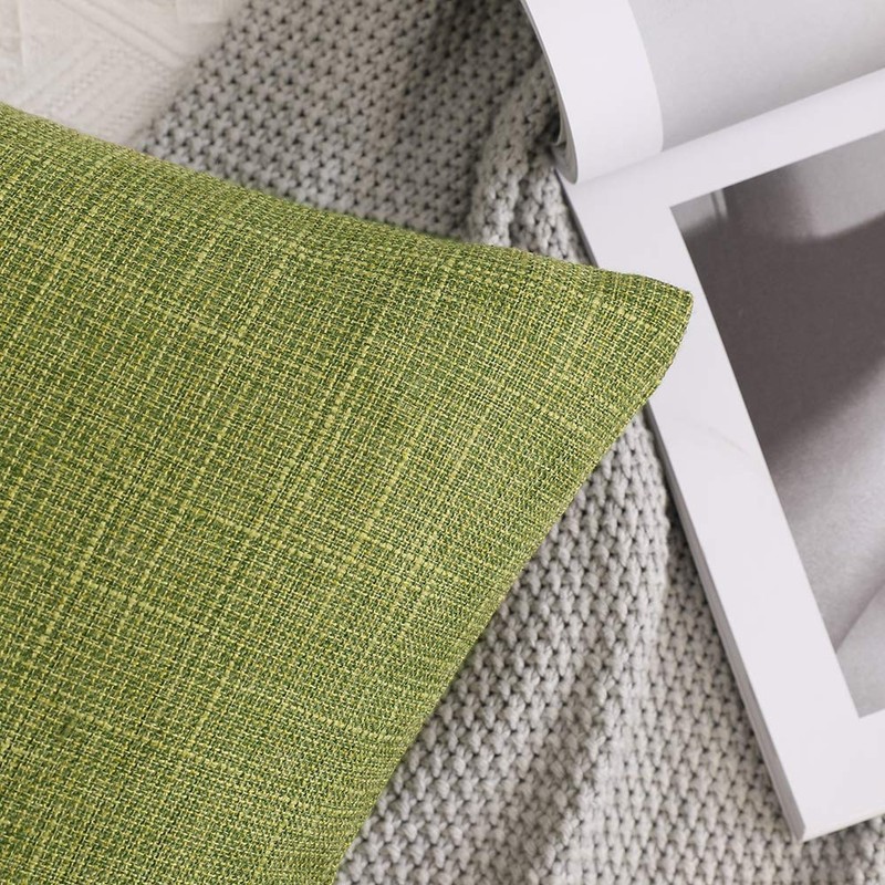 Miulee Pack of 2 Linen-Look Home Decorative Cushion Covers with