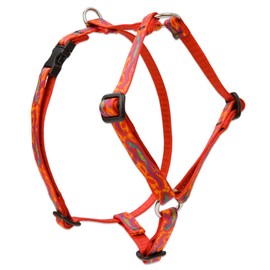 LupinePet Originals 1/2" Go Go Gecko 12-20" Adjustable Roman Dog Harness for Small Dogs