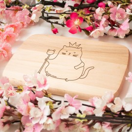 Mr. & Mrs. Panda Breakfast Board Cats Koenig Gift Breakfast Board Rental Cat Products Crown Apartment Queen Chopping Board Wood