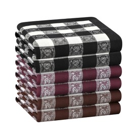 HOULIFE 100% Cotton Men’s Stripe Soft Checkered Pattern Handkerchiefs Vintage Assorted Thick Hankies 3/6 Pieces 16.73x16.73’’/42.5x42.5cm (Multicolour 1-6pcs, 16.73x16.73’’/42.5x42.5cm)