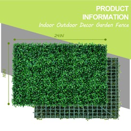 48"x120" Artificial Grass Roll Wall, UV-Anti Boxwood for Outdoor
