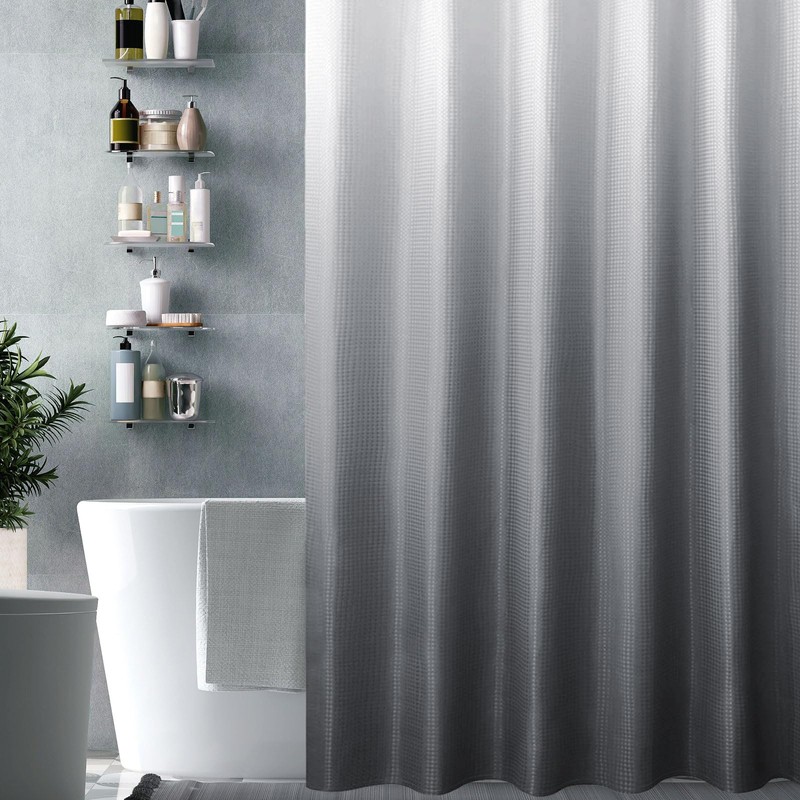 Gibelle Small Stall Shower Curtain 36 x 72, Narrow Grey