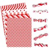 Whaline 240Pcs Christmas Wax Paper Red Stripe Plaid Wave Polka