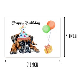 NALSDesigns Boxer Happy Birthday Card - Lovely Boxer Dog Card - Cute Dog Greeting Card - Boxer Greeting Card - Boxer Dog Lover Card - Bday Card