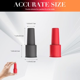 Wine Bottle Stopper 8 Pack, Silicone Wine Stoppers for Standard Wine Bottles, Low Profile Wine Bottle Sealer Caps, Leak-Resistant Reusable Stoppers for Fridge & Cruise