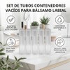 100pcs Transparente Bálsamo Labial Botella, 5ml Portátil Plástico Vacío Brillo