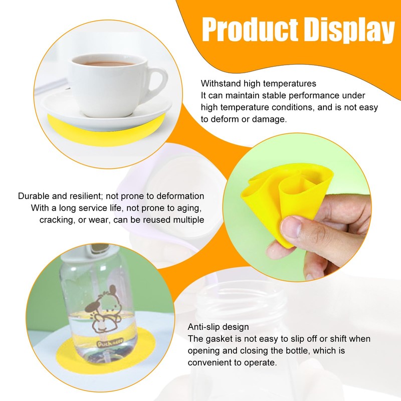 Rubber Jar Opener Pads Set of 4, Round Heat-insulated Non-Slip