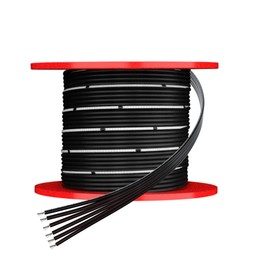 BNTECHGO 24 Gauge Silicone Ribbon Cable Flexible 6P Black 25 ft Flat Cable 24 AWG Stranded Tinned Copper Wire