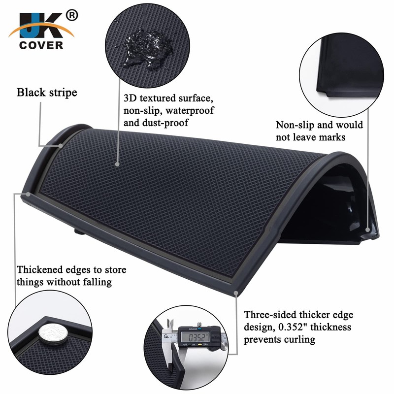 JKCOVER Dashboard Mats Compatible with Subaru Crosstrek/Impreza 2018-2022 2023 and