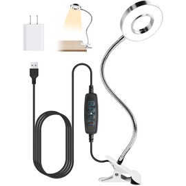 ALIMOTA Lupa con Luz LED 5X, Pinza y Brazo Ajustable LLD-1s