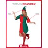 Smiffys Elf Costume Hat & Tunic, Fancy Dress, Adult Dress