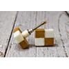 ARTISNO White Rectangular Marble Knob, Modern Cabinet Knob, Decorative Hardware,