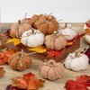 Oairse 9pcs Plush Pumpkins Fall Decorations Mini Artificial Pumpkins with