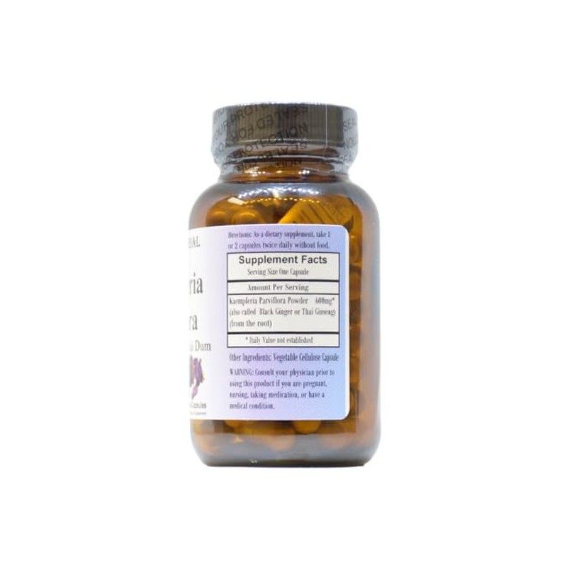 파비플로라 태국 흑생강 끄라차이담 뿌리 분말 600mg 무첨가 비건 60