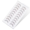 outopen 10 Pairs Brown Lashes Clear Band Brown Manga Lashes