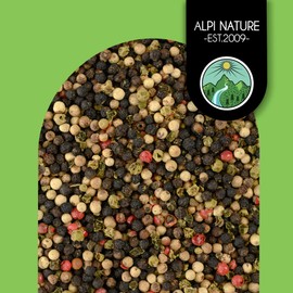 Organic mixed pepper (250g, 8.8oz), Mixed peppercorns organic, Colored pepper from Controlled Organic Cultivation, laboratory Tested, 100% Pure and Natural