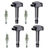 CNPAPC 4pcs Ignition Coils + Spark Plugs Fit For 2001-2005