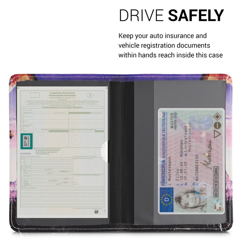 kwmobile Registration and Insurance Holder - Car Document Holder for
