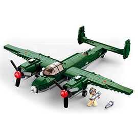 Sluban WW2 Tupolev TU-2 Bomber M38-B0688-311 Pieces. 100% Compatible. Includes Box. Building Bricks Toy (M38-B0688)